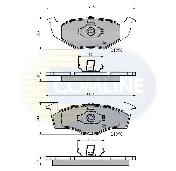 Handler.Part Brake pad set, disc brake COMLINE CBP0180 1