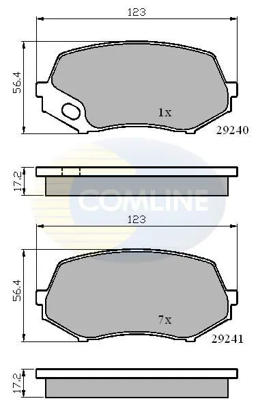 Handler.Part Brake pad set, disc brake COMLINE CBP02007 1