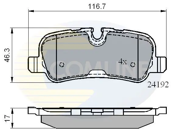 Handler.Part Brake pad set, disc brake COMLINE CBP02021 1