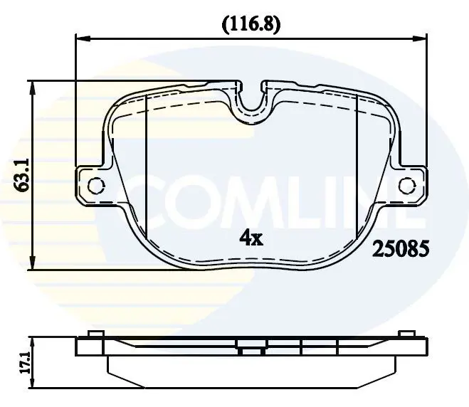 Handler.Part Brake pad set, disc brake COMLINE CBP02212 1