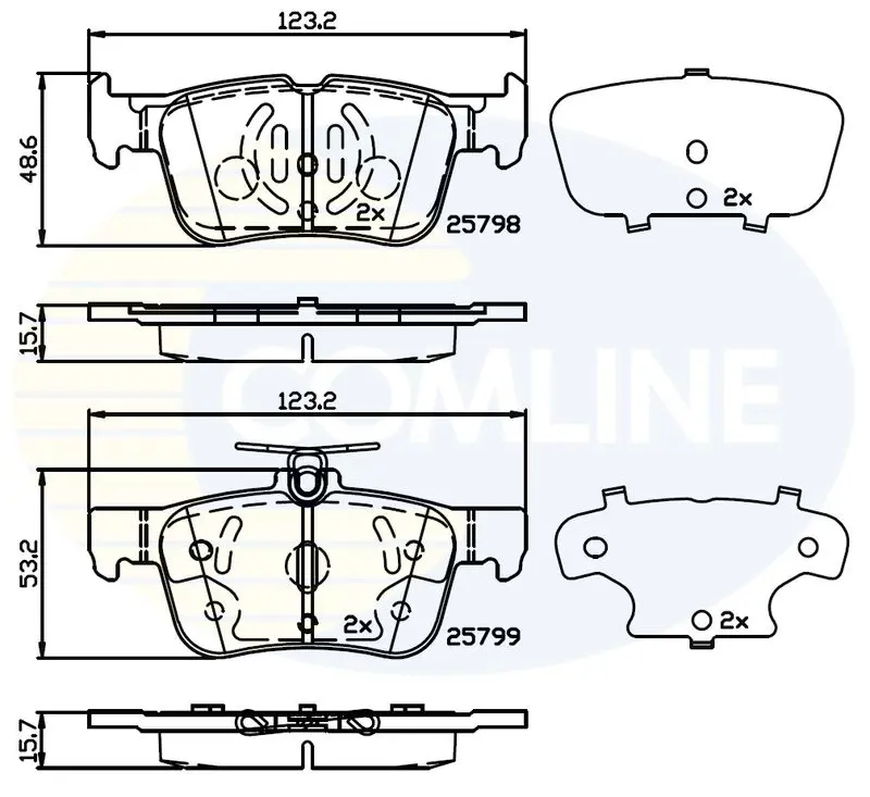 Handler.Part Brake pad set, disc brake COMLINE CBP02243 1