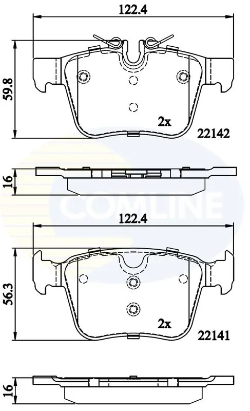 Handler.Part Brake pad set, disc brake COMLINE CBP02255 1