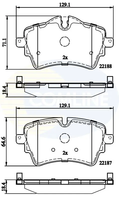 Handler.Part Brake pad set, disc brake COMLINE CBP02261 1