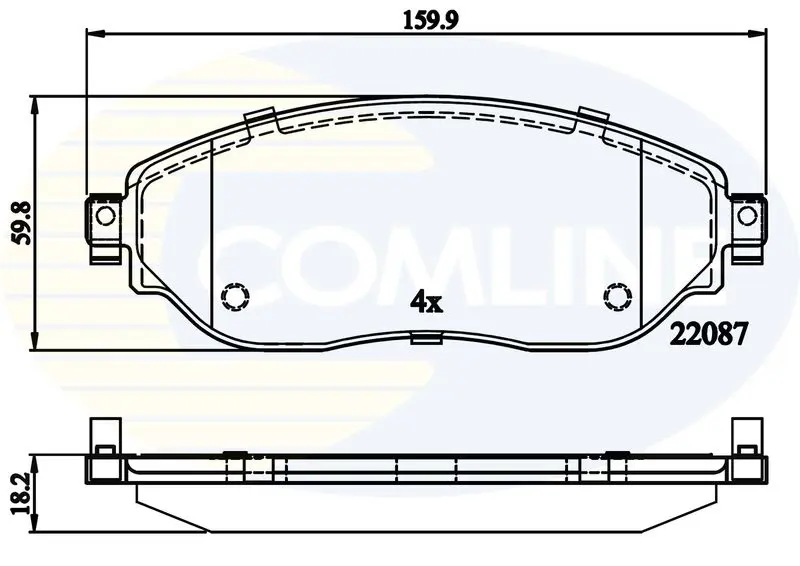 Handler.Part Brake pad set, disc brake COMLINE CBP02285 1