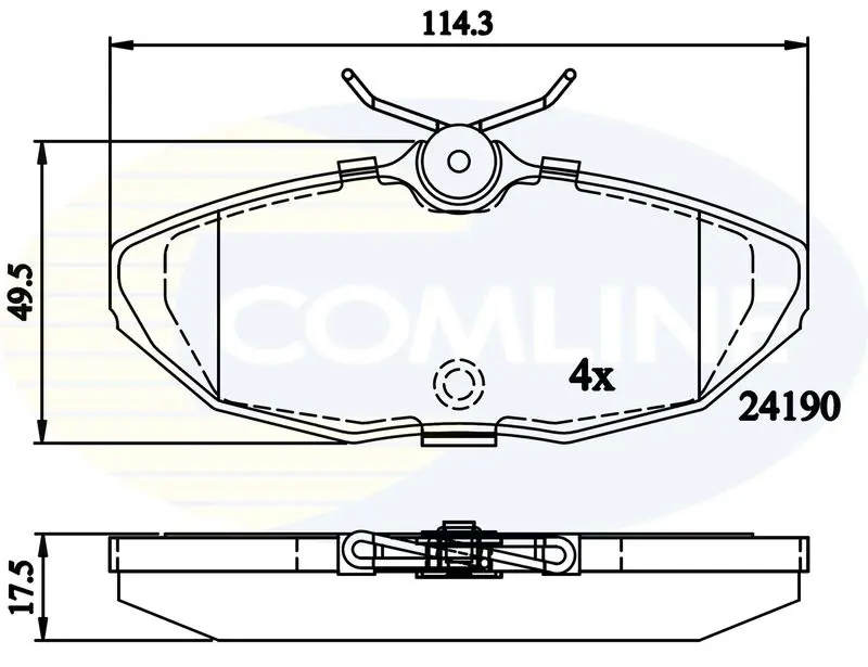 Handler.Part Brake pad set, disc brake COMLINE CBP02289 1