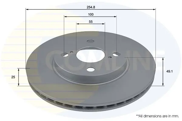 Handler.Part Brake disc COMLINE ADC01107V 1