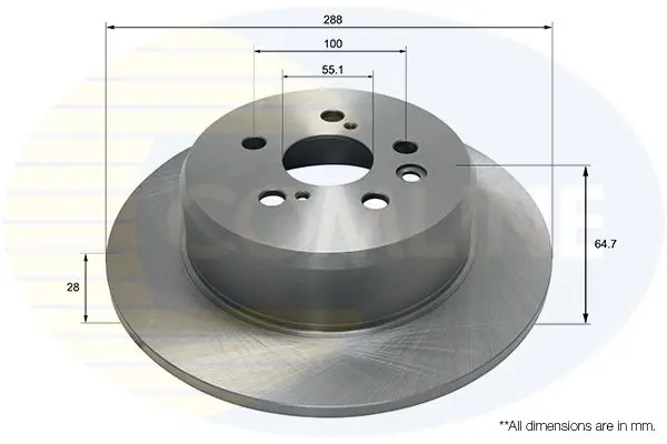 Handler.Part Brake disc COMLINE ADC01101 1