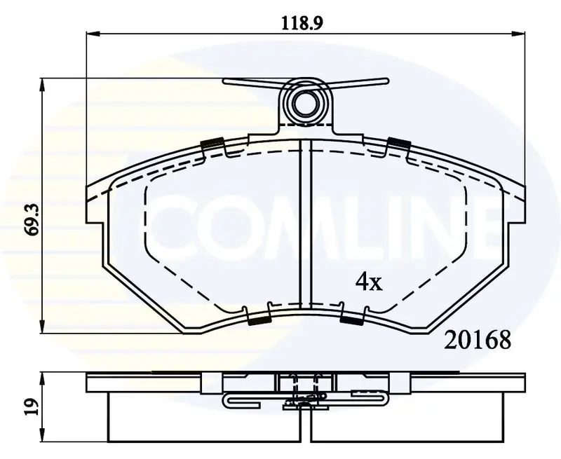 Handler.Part Brake pad set, disc brake COMLINE CBP0511 1