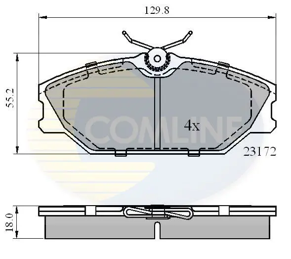 Handler.Part Brake pad set, disc brake COMLINE CBP0526 1