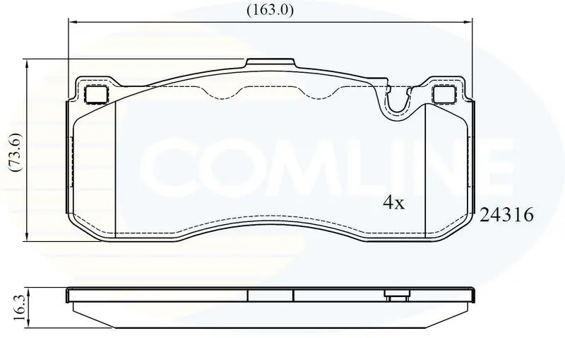 Handler.Part Brake pad set, disc brake COMLINE CBP06005 1