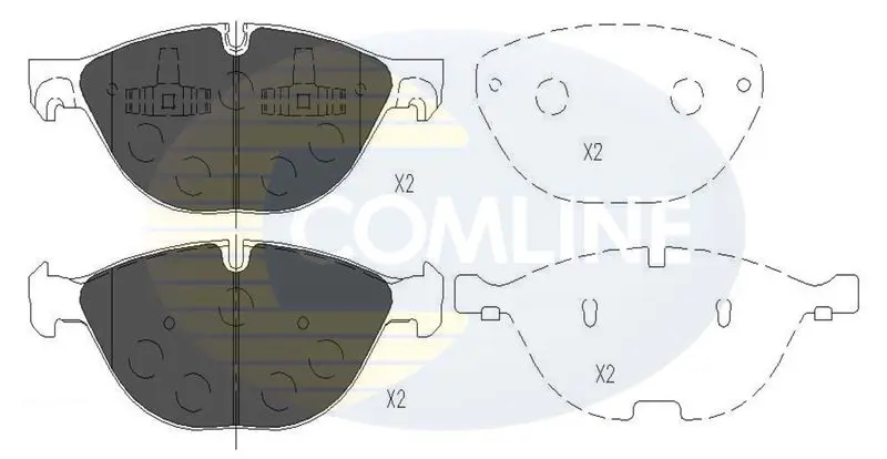 Handler.Part Brake pad set, disc brake COMLINE CBP06021 1