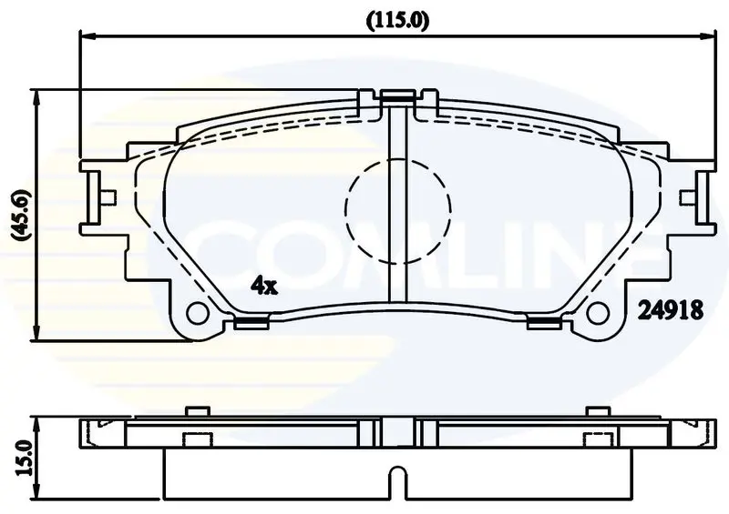 Handler.Part Brake pad set, disc brake COMLINE CBP06078 1