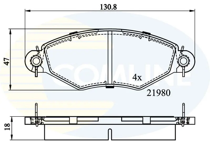 Handler.Part Brake pad set, disc brake COMLINE CBP0704 1