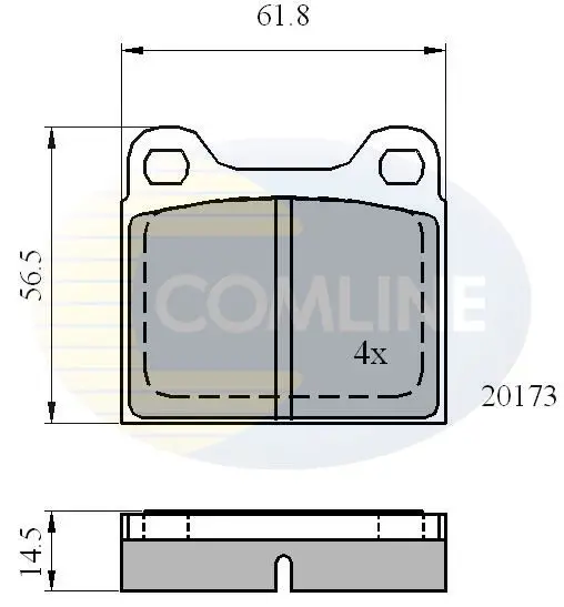 Handler.Part Brake pad set, disc brake COMLINE CBP0731 1