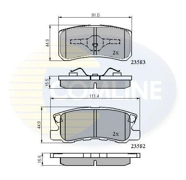 Handler.Part Brake pad set, disc brake COMLINE CBP0905 1