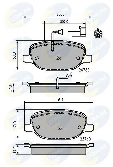 Handler.Part Brake pad set, disc brake COMLINE CBP11769 1