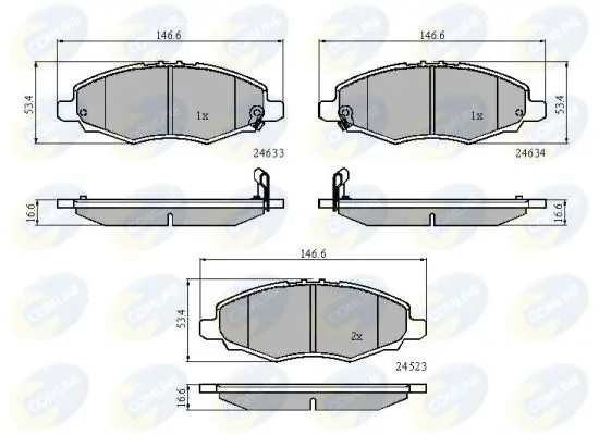 Handler.Part Brake pad set, disc brake COMLINE CBP31508 1