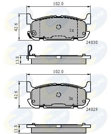 Handler.Part Brake pad set, disc brake COMLINE CBP31521 1