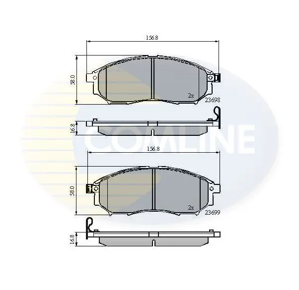 Handler.Part Brake pad set, disc brake COMLINE CBP31524 1