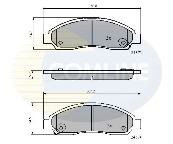 Handler.Part Brake pad set, disc brake COMLINE CBP31573 1