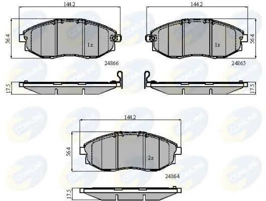 Handler.Part Brake pad set, disc brake COMLINE CBP31585 1