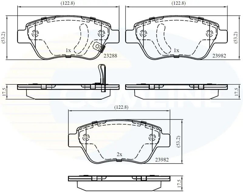 Handler.Part Brake pad set, disc brake COMLINE CBP31594 1