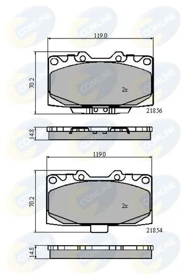 Handler.Part Brake pad set, disc brake COMLINE CBP31614 1