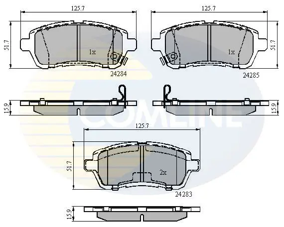 Handler.Part Brake pad set, disc brake COMLINE CBP31620 1