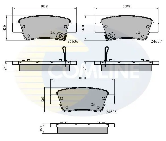 Handler.Part Brake pad set, disc brake COMLINE CBP31674 1