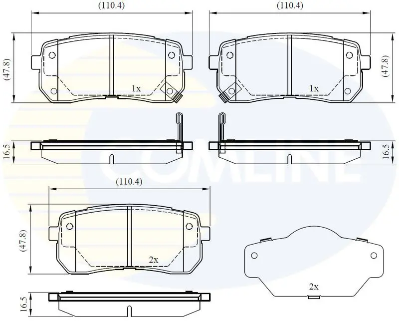 Handler.Part Brake pad set, disc brake COMLINE CBP31675 1