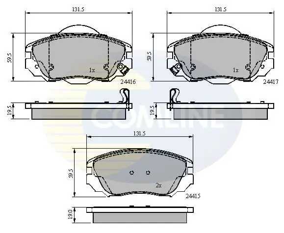 Handler.Part Brake pad set, disc brake COMLINE CBP31679 1