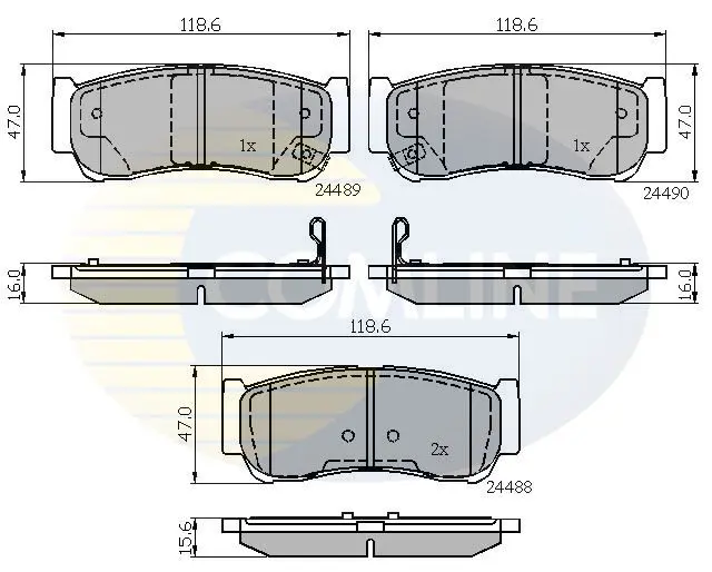 Handler.Part Brake pad set, disc brake COMLINE CBP31714 1