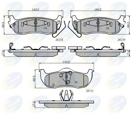 Handler.Part Brake pad set, disc brake COMLINE CBP31734 1