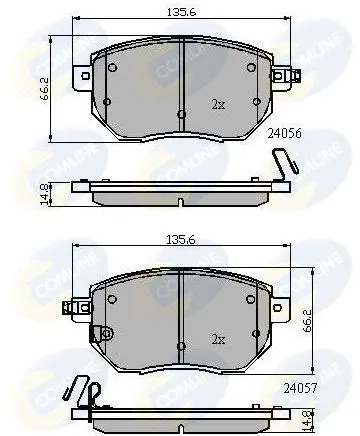 Handler.Part Brake pad set, disc brake COMLINE CBP31745 1