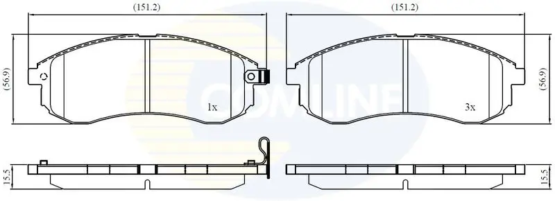 Handler.Part Brake pad set, disc brake COMLINE CBP31749 1