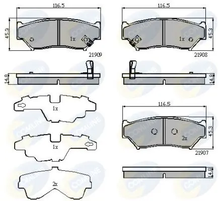 Handler.Part Brake pad set, disc brake COMLINE CBP31777 1