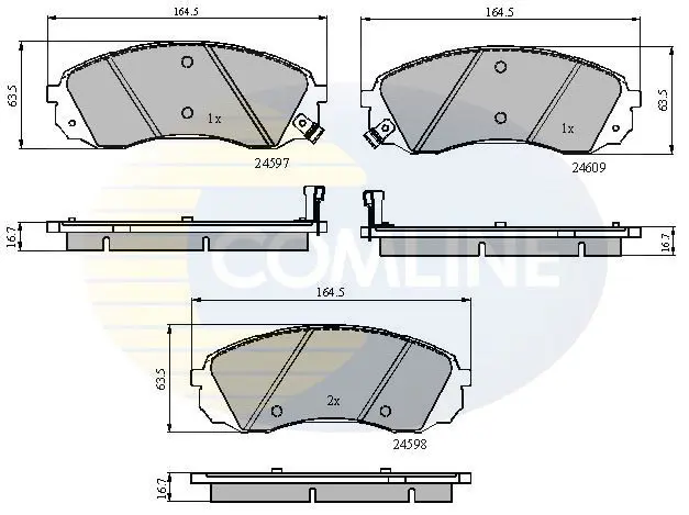 Handler.Part Brake pad set, disc brake COMLINE CBP31782 1