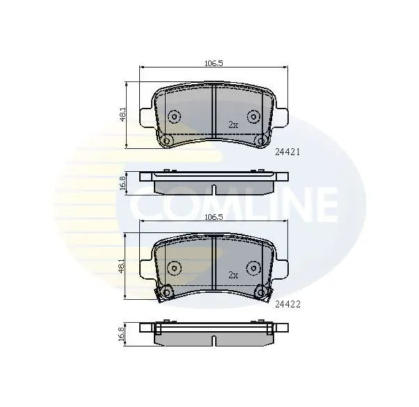 Handler.Part Brake pad set, disc brake COMLINE CBP31795 1