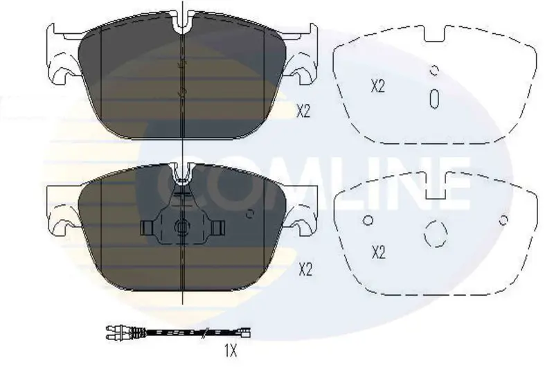 Handler.Part Brake pad set, disc brake COMLINE CBP26004 1