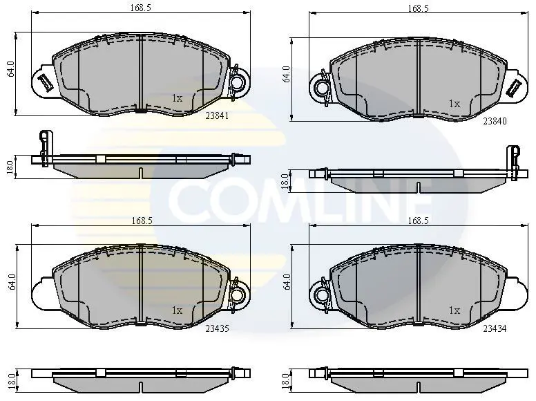 Handler.Part Brake pad set, disc brake COMLINE CBP31107 1