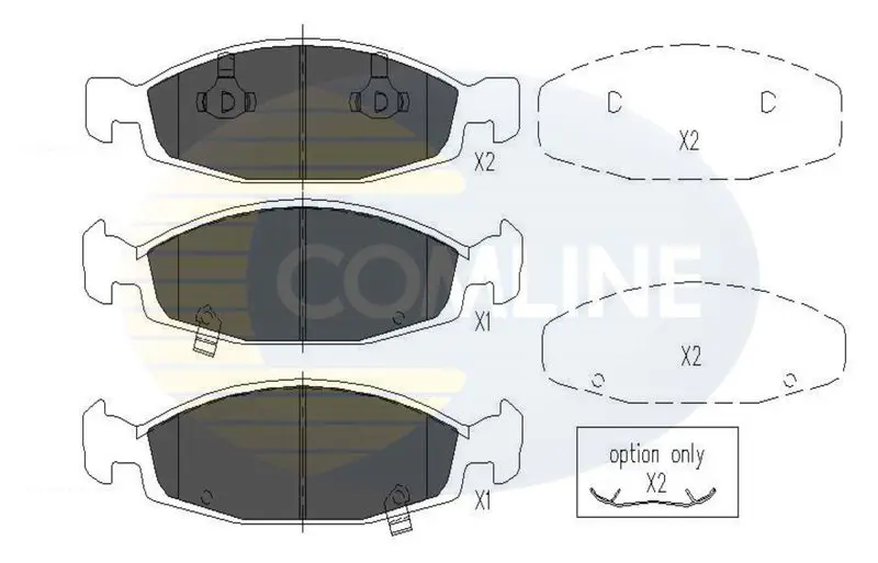 Handler.Part Brake pad set, disc brake COMLINE CBP31109 1