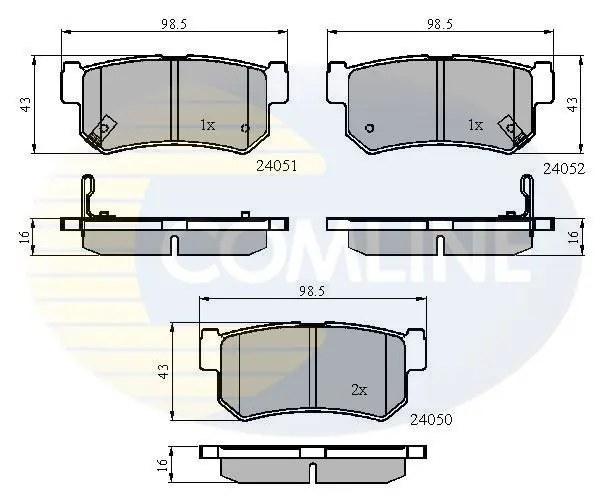 Handler.Part Brake pad set, disc brake COMLINE CBP31192 1