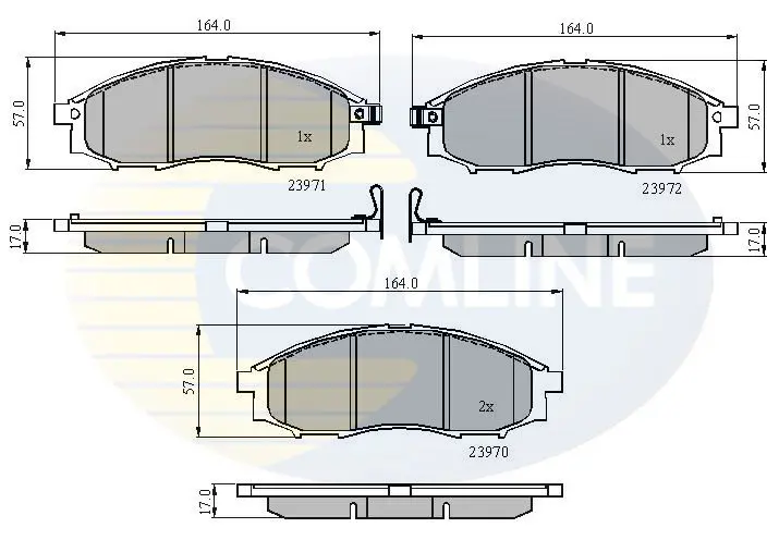 Handler.Part Brake pad set, disc brake COMLINE CBP31193 1