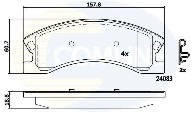 Handler.Part Brake pad set, disc brake COMLINE CBP31202 1