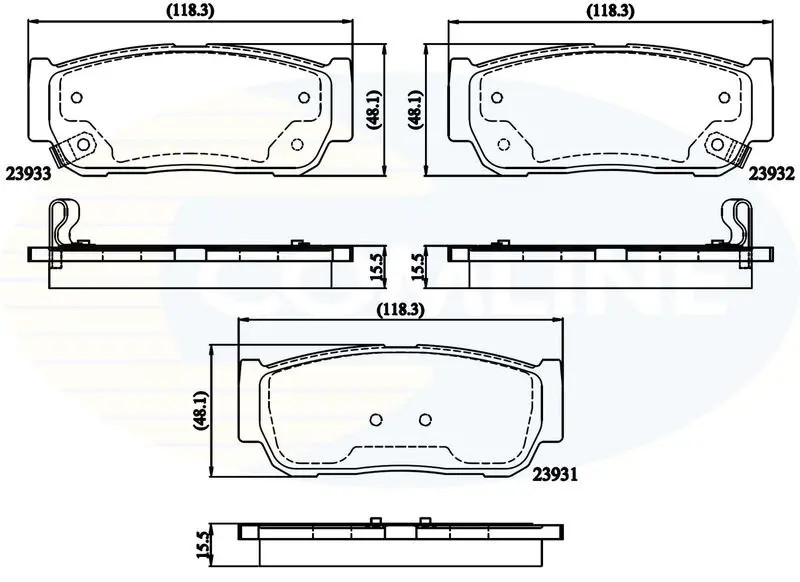 Handler.Part Brake pad set, disc brake COMLINE CBP31218 1