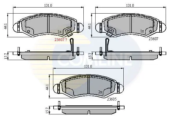 Handler.Part Brake pad set, disc brake COMLINE CBP31297 1