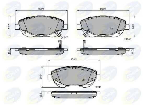 Handler.Part Brake pad set, disc brake COMLINE CBP32119 1