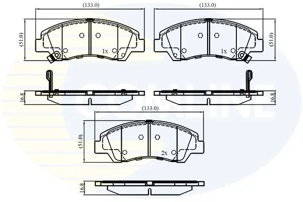 Handler.Part Brake pad set, disc brake COMLINE CBP32230 1