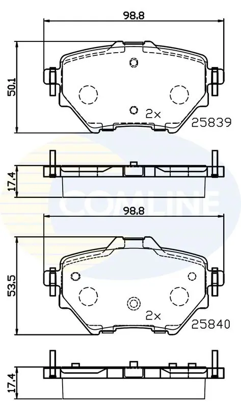 Handler.Part Brake pad set, disc brake COMLINE CBP32234 1