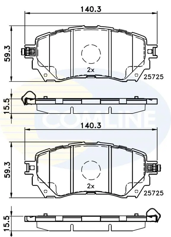 Handler.Part Brake pad set, disc brake COMLINE CBP32237 1